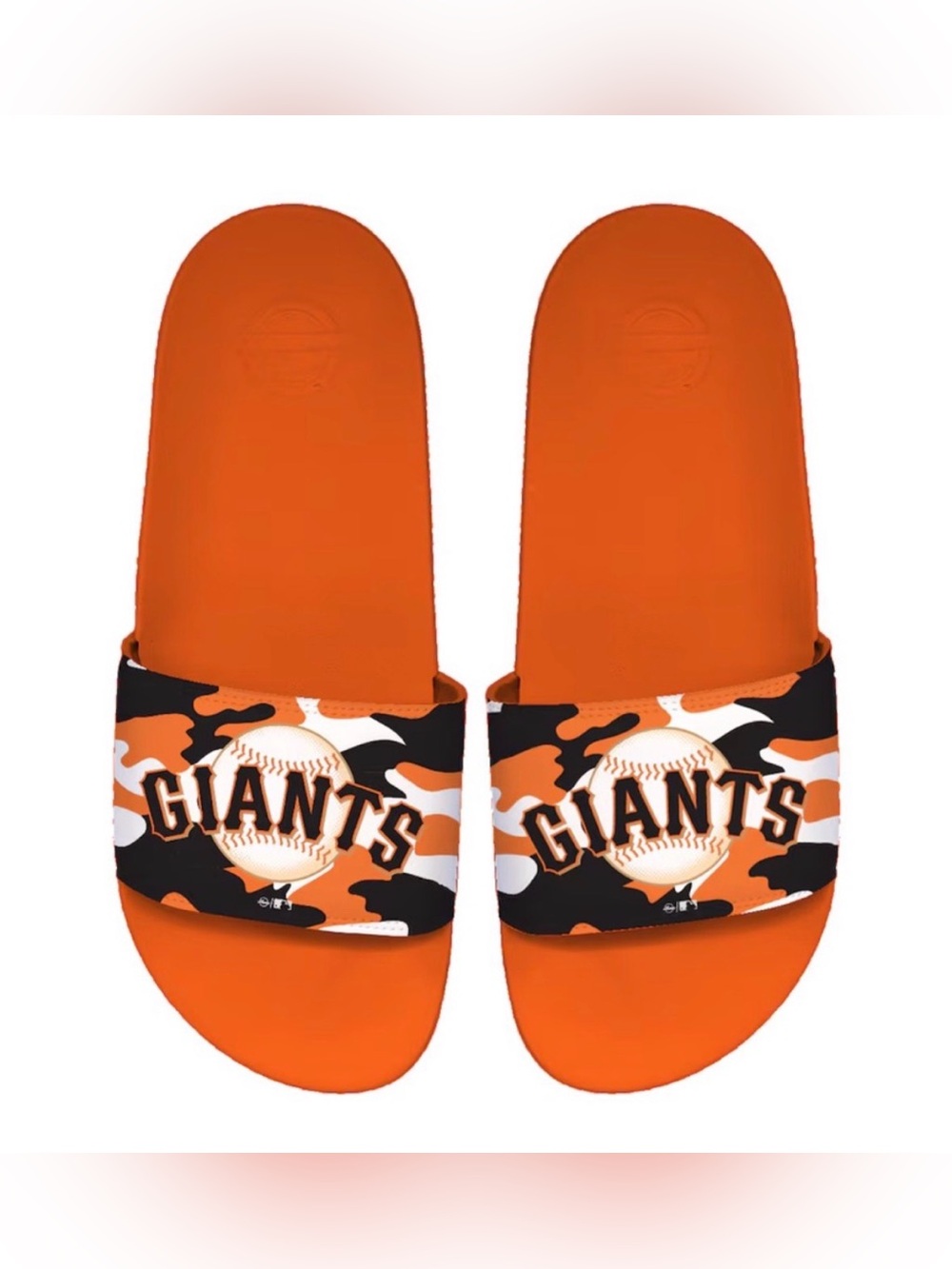 NEW [iSlide] San Francisco Giants MLB Camo Motto Orange Slide Sandals Men’s 7/8